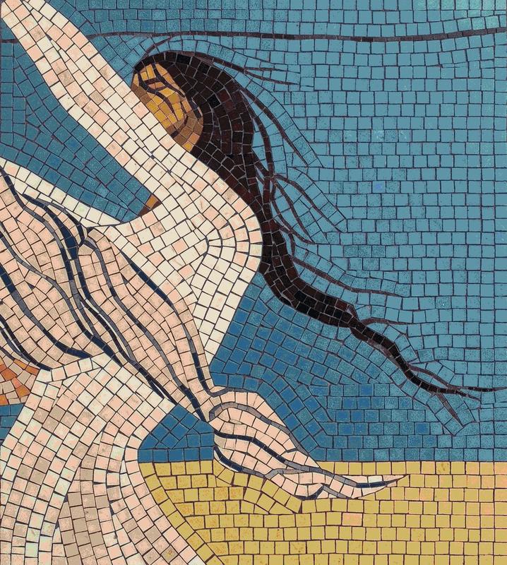 Graceful Figure Mosaic Art - Classical Style