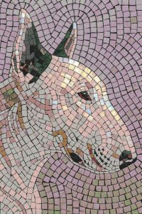 Elegant Bull Terrier Mosaic Art – 60×90 cm