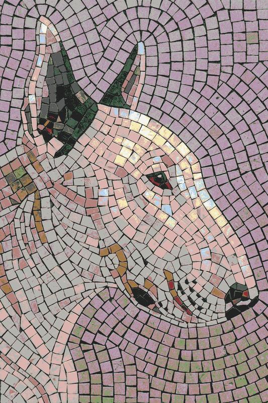 Elegant Bull Terrier Mosaic Art - 60x90 cm