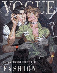 Mosaic Art: High Fashion Romance Portrait