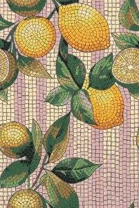 Lemon Citrus Mosaic Art – Sunny Nature Wall Decor