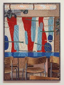 Modern Interior Mosaic Art – Cafe Scene