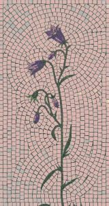 Purple Bellflowers Mosaic Art – 11×20 cm