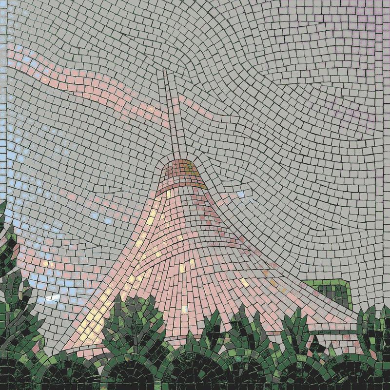 Ethereal Tower Mosaic Art - 10x10 cm