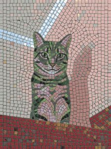 Mosaic Art: Curious Cat Portrait