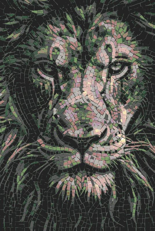 Majestic Lion Mosaic Art - 40x60 cm