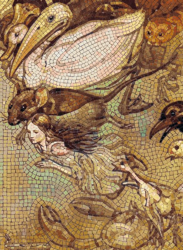 Surreal Nature Mosaic Art - Woman and Animals