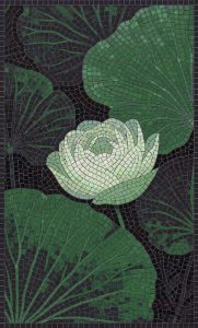 Lotus Bloom Mosaic Art – Serene Nature Wall Decor