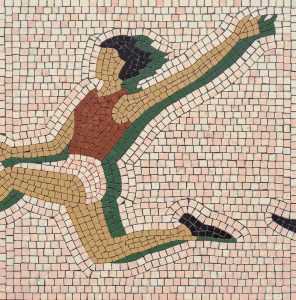 Dynamic Athlete Mosaic Art – Energy in Motion
