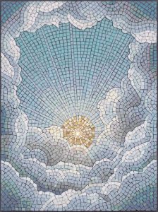 Radiant Sun Mosaic Art – Ethereal Sky