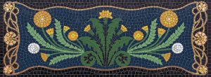 Elegant Botanical Floral Mosaic Panel – 80×30 cm
