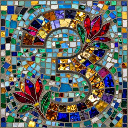 Custom Number 33 Mosaic Art with Magnolia Flowers