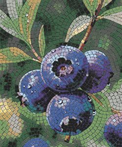 Blueberries Mosaic Art – Nature’s Freshness