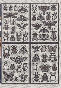 Insect Collection Mosaic Art – Nature’s Diversity