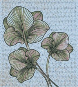 Nature’s Harmony Mosaic Art – Stylized Green Leaves