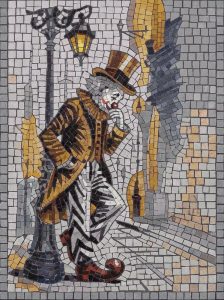 Melancholic Clown Mosaic Art – 60×80 cm