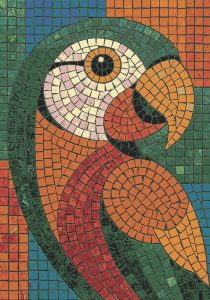 Colorful Parrot Mosaic Art – 20×28 cm