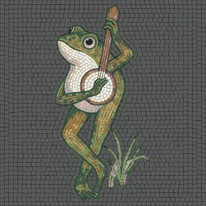 Musical Frog Mosaic Art – 60×60 cm