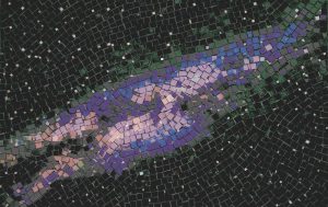 Abstract Purple Flow Mosaic Art
