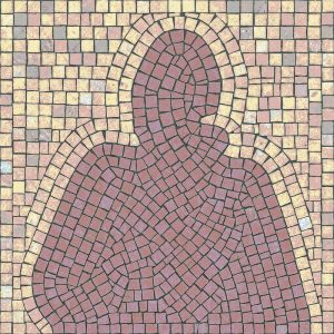 Terracotta Silhouette Mosaic Art
