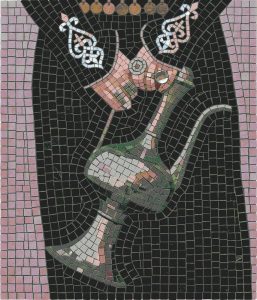 Elegant Oriental Pitcher Mosaic Art