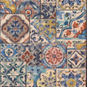Traditional Geometric Mosaic Tile Art – 25×25 cm