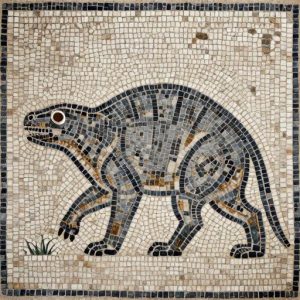 Stegosaurus Opus Tessellatum Mosaic Art