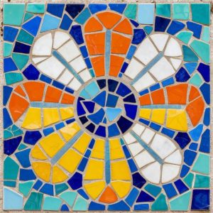 Vibrant Dandelion Trencadís Mosaic Art