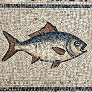 Custom Opus Tessellatum Fish Mosaic Art
