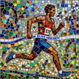 Victory Sprint: Custom Opus Incertum Runner Mosaic