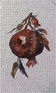 Ripe Pomegranate Mosaic Art – Classic Style