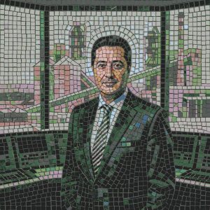 Modern Business Man Mosaic Portrait