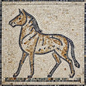 Opus Tessellatum Horse Mosaic Art