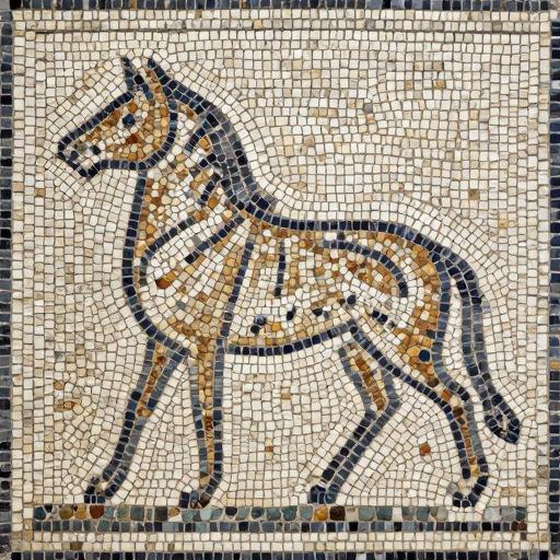 Opus Tessellatum Horse Mosaic Art