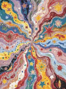 Cosmic Radiance Abstract Mosaic Art