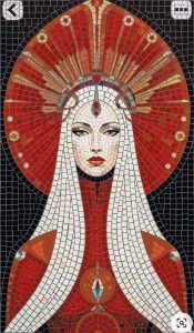 Divine Radiance Mosaic Portrait