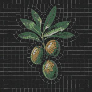 Olive Branch Mosaic Art – 20×20 cm