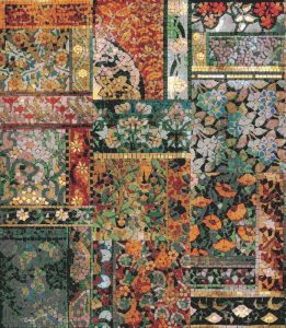 Floral Tapestry Mosaic Art – Classical AI Style
