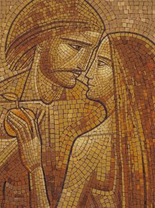 Eternal Love Gold Mosaic Art