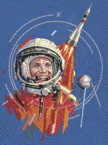 Space Explorer Mosaic Art – Astronaut and Rocket