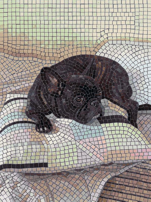 French Bulldog Mosaic Art - Cozy Pet Portrait