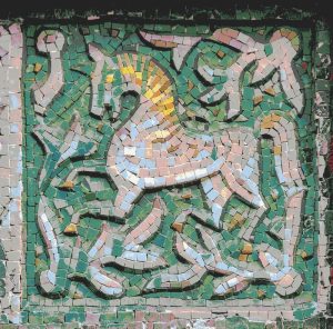 Classical Horse Mosaic Art – 25×24 cm