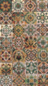 Ornamental Geometric Mosaic Tiles Art