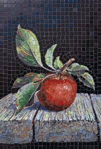 Red Apple Still Life Mosaic Art