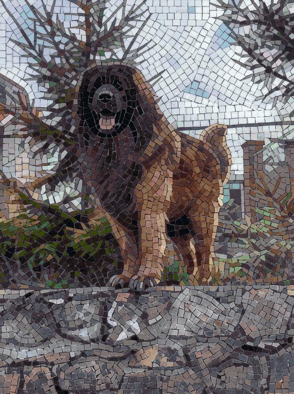 Loyal Dog Mosaic Art - Classic AI Style
