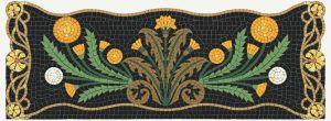 Classical Floral Mosaic Border – Yellow Blossoms
