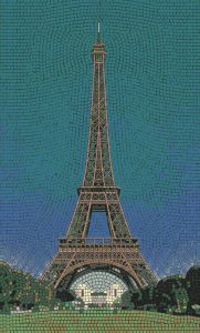 Eiffel Tower Mosaic Art – Classical AI Style