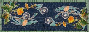 Elegant Floral Mosaic Art – 80×30 cm