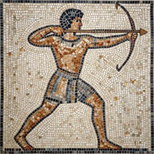 Classical Archer Mosaic – Opus Tessellatum Style