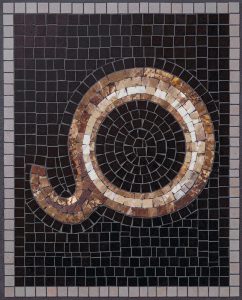 Abstract Earthy Swirl Mosaic Art